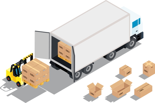 Truck with Boxes