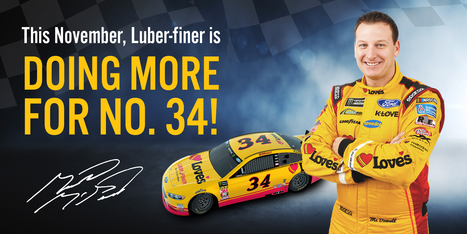 Luberfiner » Love's No. 34 Race Car Sponsorship - Luberfiner